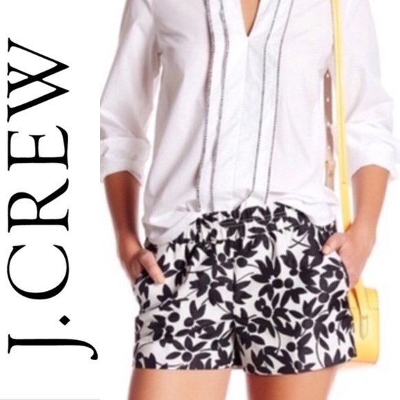J. Crew Factory Pants - J.Crew Black and White Floral Shorts | NWOT